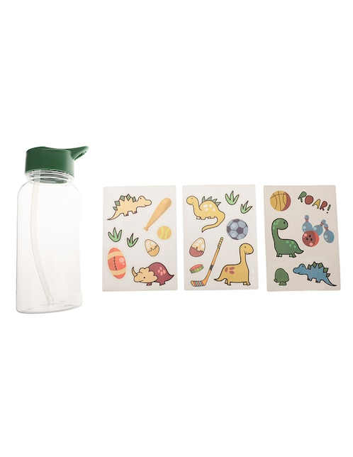 Botella de agua de plástico con tapa rosca 709 ml