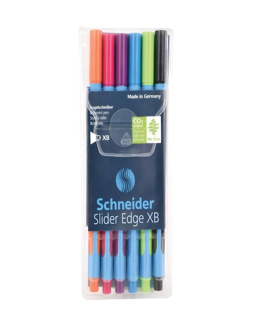 Set lápiz de color Schneider Edge XB hexagonal 5B 6 piezas