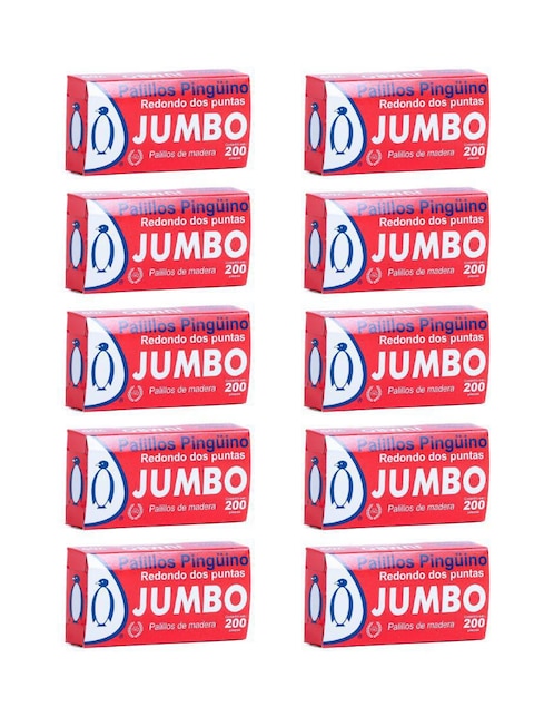 Set palillos Pingüino Jumbo de madera