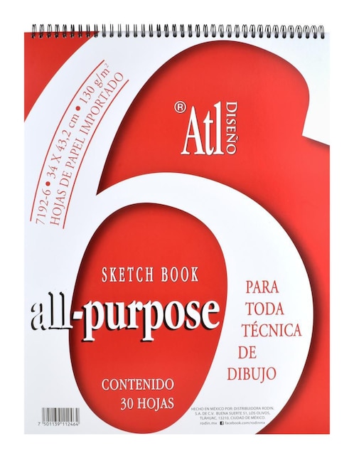 Cuaderno Atl hoja blanca
