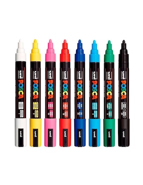 Marcador base agua Posca 8 piezas