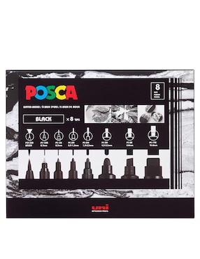 Marcador base agua Posca 8 piezas