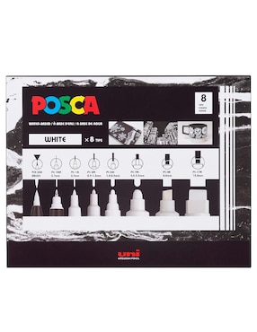 Marcador base agua Posca 8 piezas