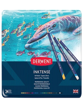 Set Lápiz De Color Derwent Inktense Hexagonal 24 Piezas