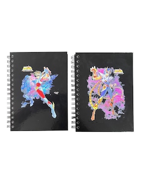Set libreta Macarena Brand Los Caballeros del Zodiaco hoja blanca