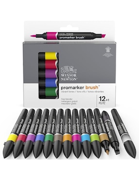 Marcador base agua Winsor & Newton 12 piezas
