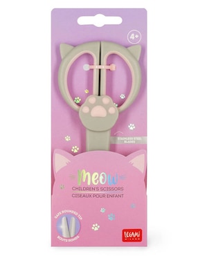 Tijeras escolares lEGAMI Extraordinary Stationery punta redonda Gatito
