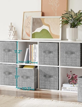 Set caja para almacenar Songmics Tina cuadrado con 6 piezas