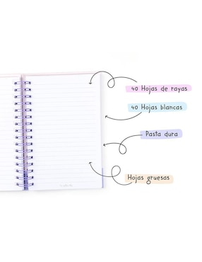 Cuaderno The Yellow Clip hoja a rayas y blanca
