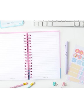 Cuaderno The Yellow Clip hoja a rayas y blanca