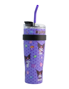 Termo Regalos Siglo XXI de acero inoxidable Kuromi con tapa rosca 1.2 L