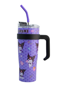 Termo Regalos Siglo XXI de acero inoxidable Kuromi con tapa rosca 1.2 L