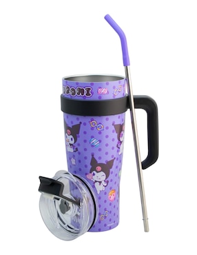 Termo Regalos Siglo XXI de acero inoxidable Kuromi con tapa rosca 1.2 L