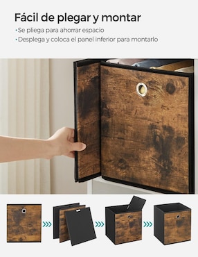 Set caja decorativa para almacenar Songmics Home tina con 6 piezas