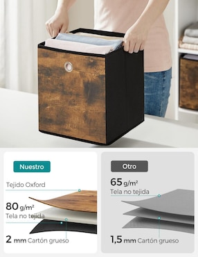 Caja para almacenar Songmics Home tina rectangular con 6 piezas
