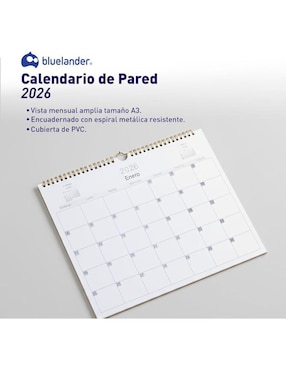 Calendario de pared Bluelander