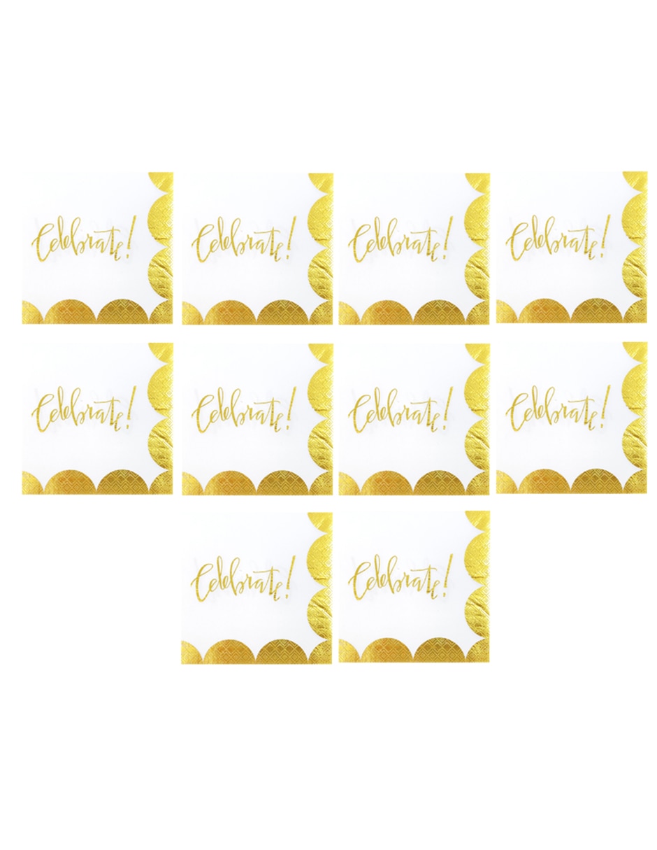 Servilleta Gold de papel 10 piezas