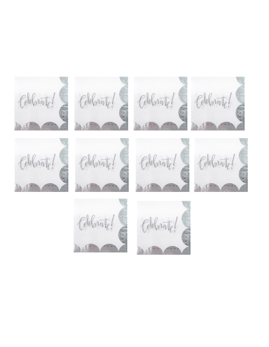 Servilleta Silver de papel 10 piezas