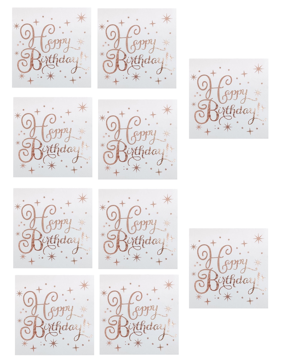 Servilleta Rose Gold de papel 10 piezas