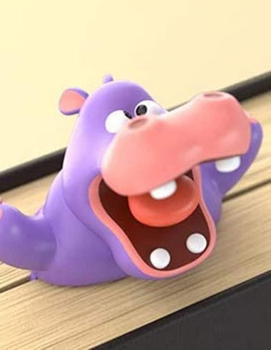 Separador Animales 3D Hipopotámo 2