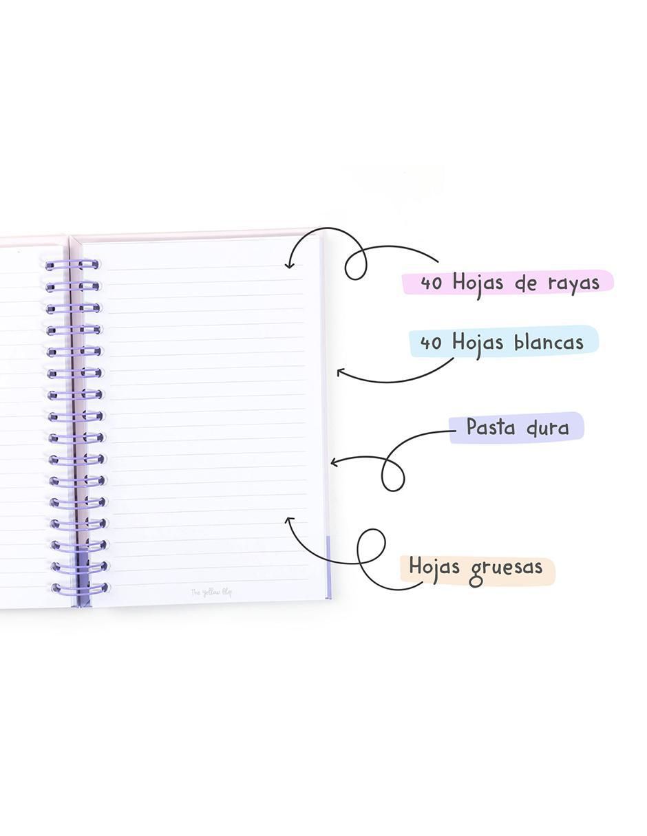Cuaderno hoja a rayas y blanca 4