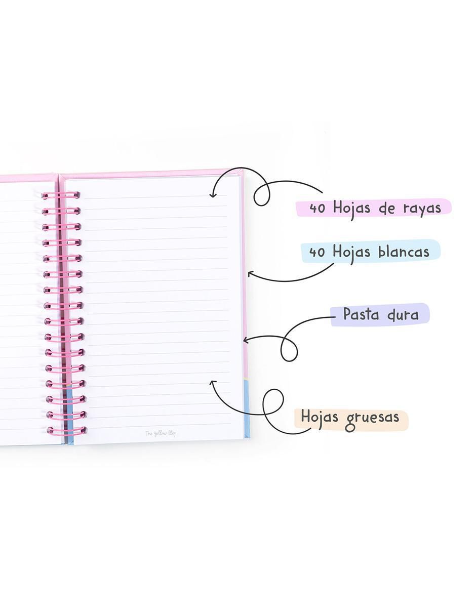 Cuaderno hoja a rayas y blanca 4