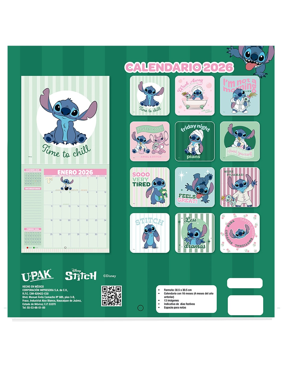 Calendario de pared Stitch 3