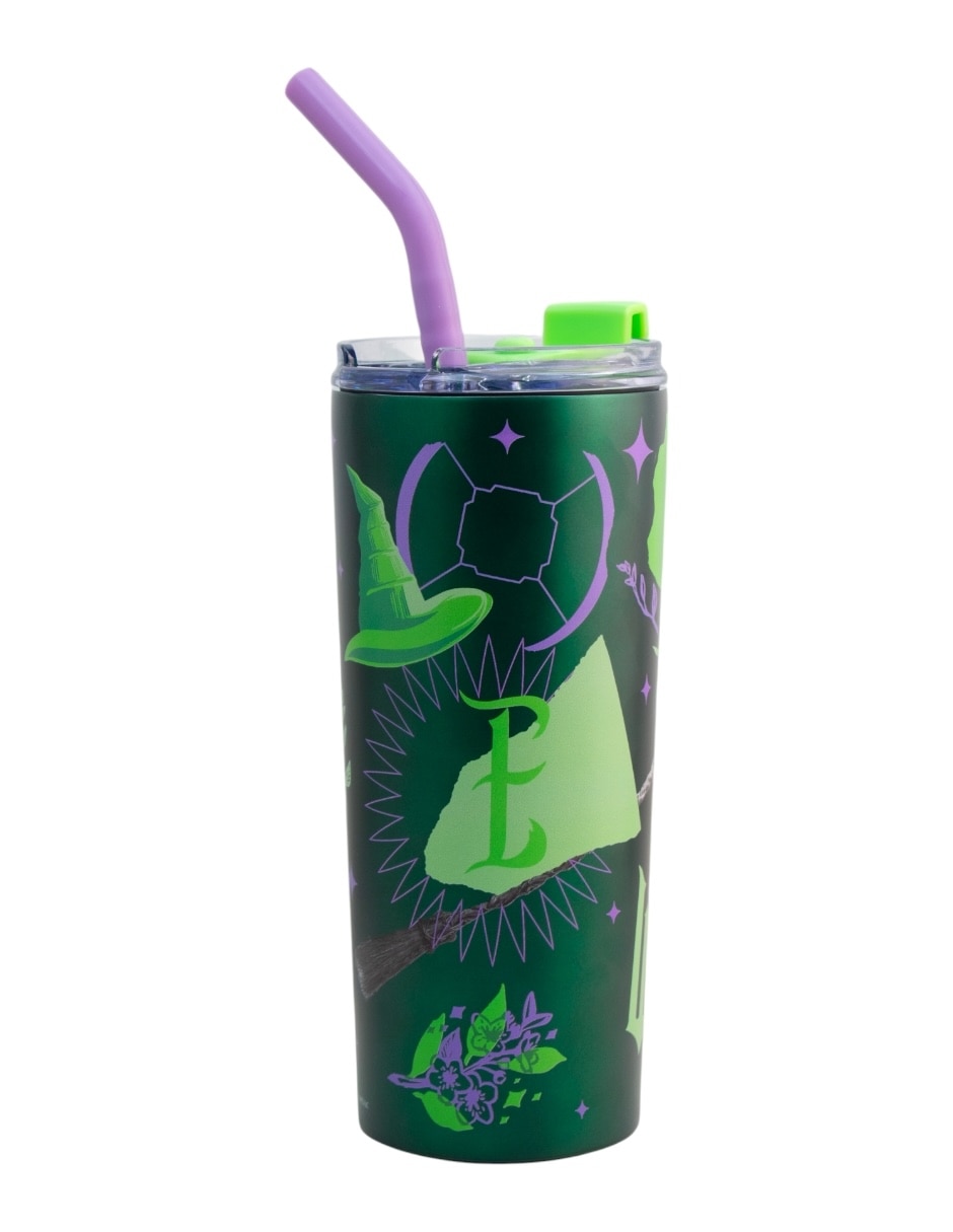 Termo de acero inoxidable Wicked con tapa a presión 600 ml