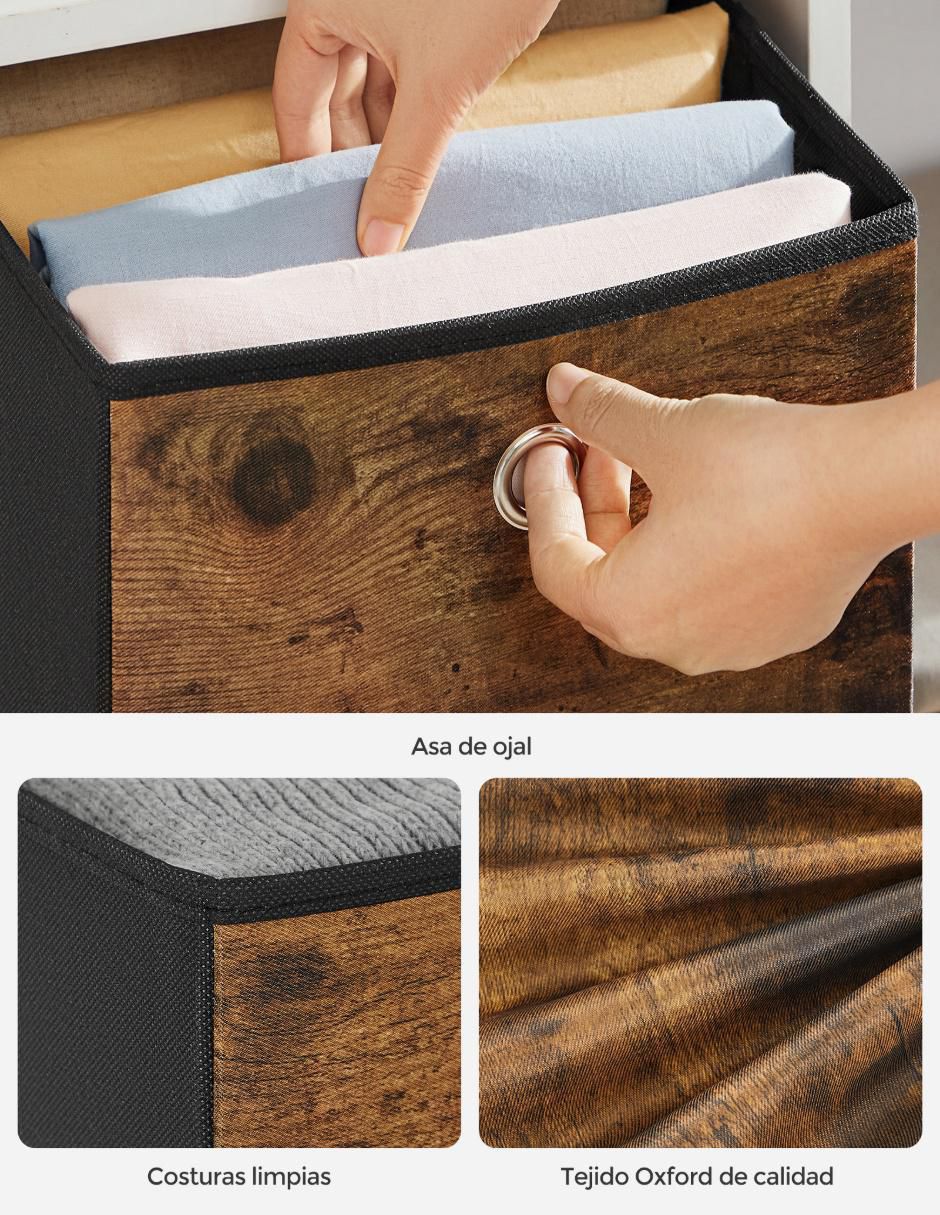Set caja decorativa para almacenar tina con 6 piezas 3
