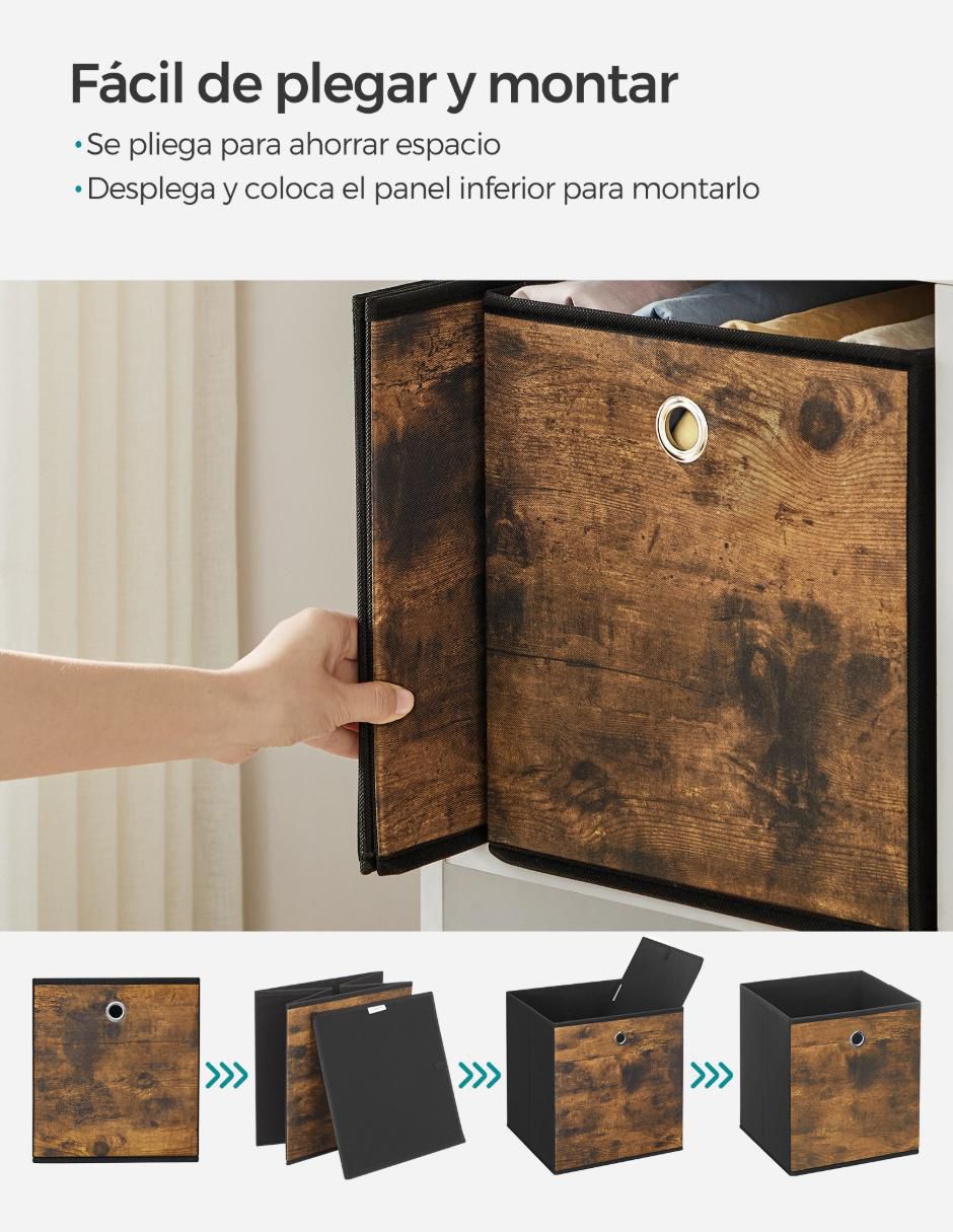 Set caja decorativa para almacenar tina con 6 piezas 4