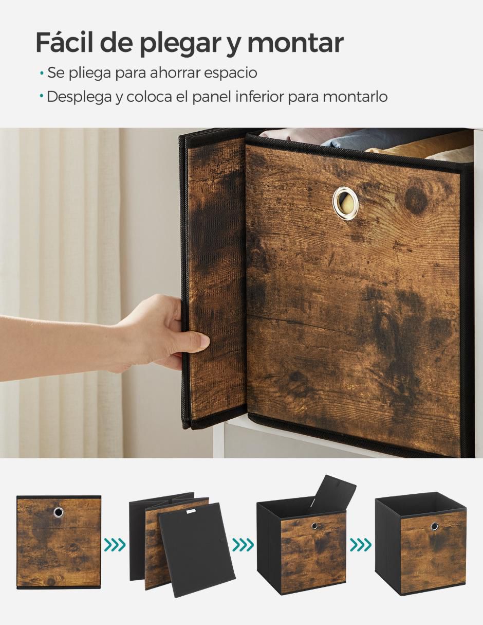 Caja para almacenar tina rectangular con 6 piezas 4