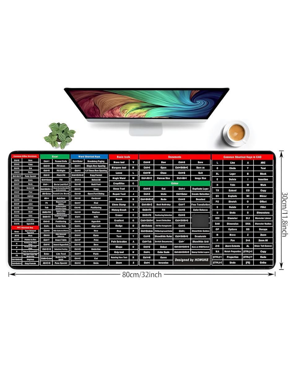 Mouse pad Atajos Excel con antideslizante 4